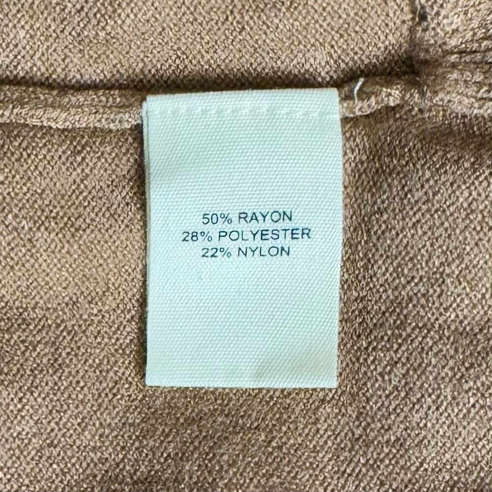 Marled by Reunited Clothing Crewneck Pullover Sweater Camel/Black, Women’s Med. - Picture 8 of 8